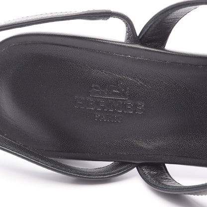 グラムール サンダル レザー ブラック エルメス シューズ HERMES