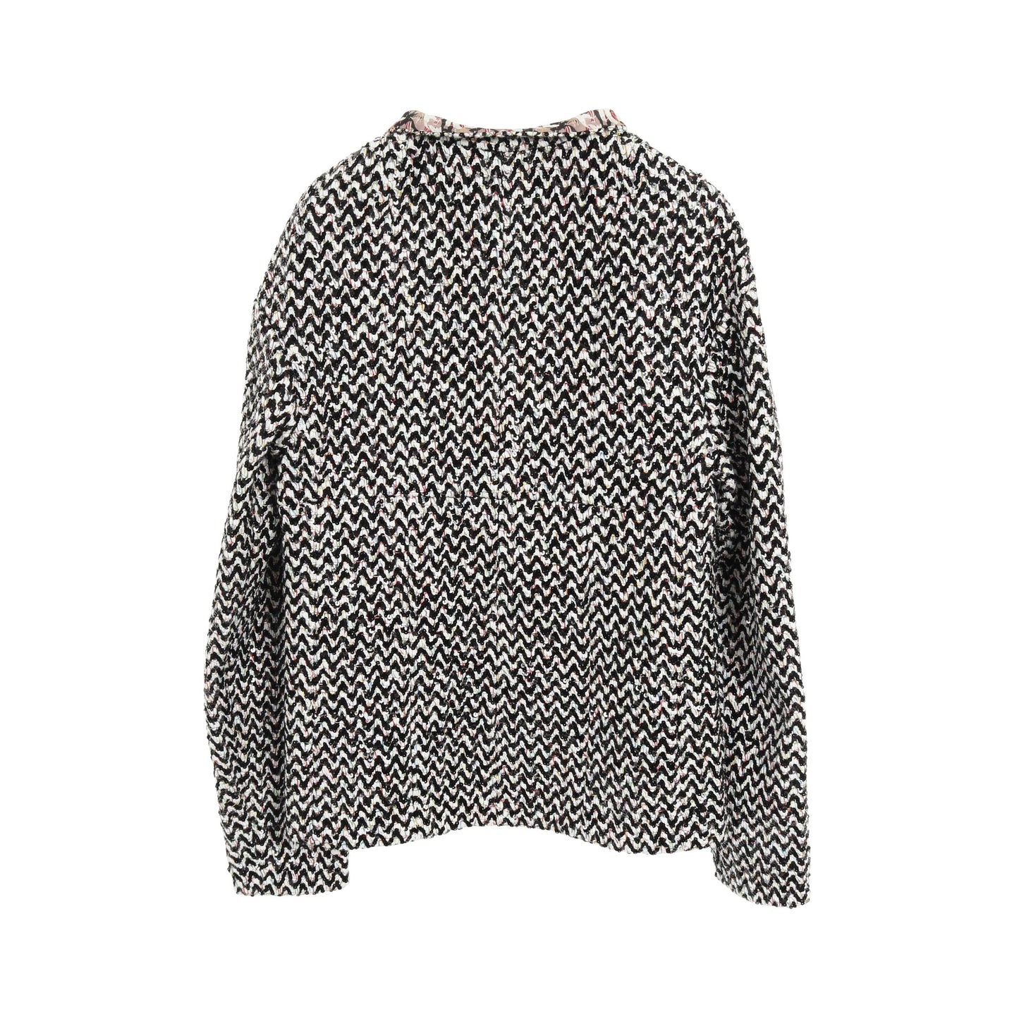 ココマークボタン スパンコール ツイード ジャケット コットン ブラック ホワイト マルチカラー シャネル アウター CHANEL