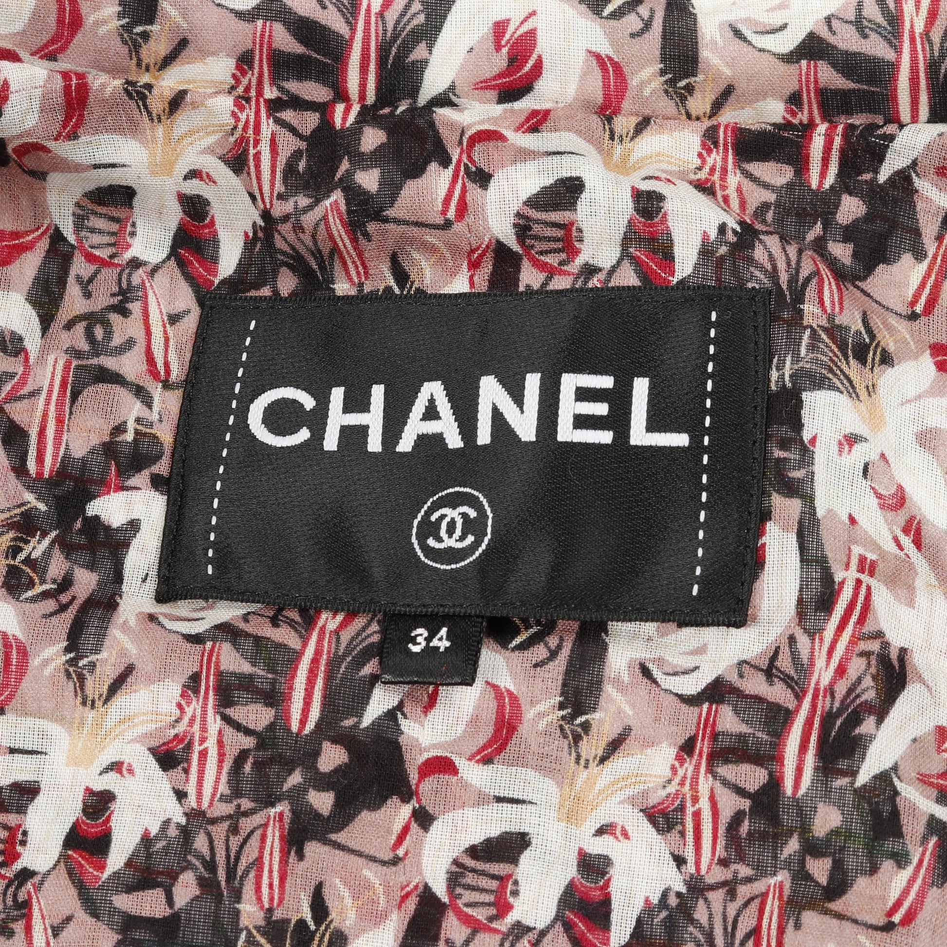 ココマークボタン スパンコール ツイード ジャケット コットン ブラック ホワイト マルチカラー シャネル アウター CHANEL