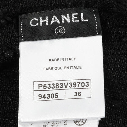 ココマークボタン ツイード ニット ナイロン レーヨン ブラック シャネル トップス CHANEL