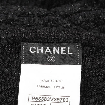 ココマークボタン ツイード ニット ナイロン レーヨン ブラック シャネル トップス CHANEL
