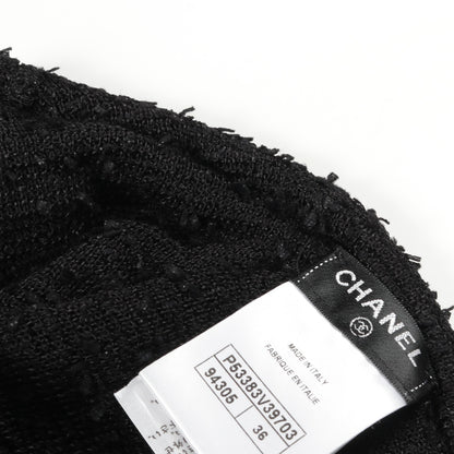 ココマークボタン ツイード ニット ナイロン レーヨン ブラック シャネル トップス CHANEL