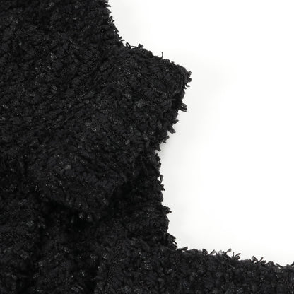ココマークボタン ツイード ニット ナイロン レーヨン ブラック シャネル トップス CHANEL