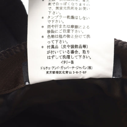 ハンチング 帽子 コーデュロイ グレーブラウン ドルチェアンドガッバーナ 財布・小物 DOLCE&GABBANA