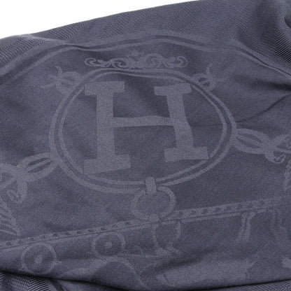 ニューリブリス ポンチョ カシミヤ シルク ネイビー エルメス アウター HERMES