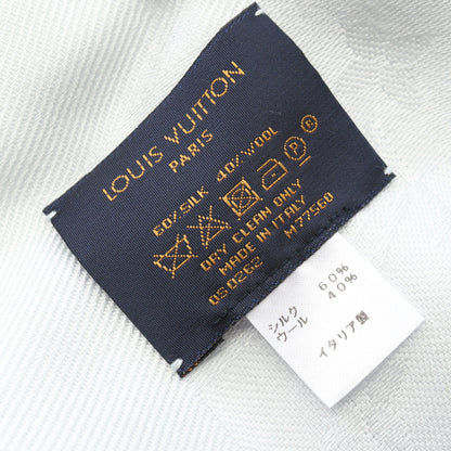 レイユール グリクレール モノグラム スカーフ シルク ウール ライトブルー ルイヴィトン 財布・小物 LOUIS VUITTON