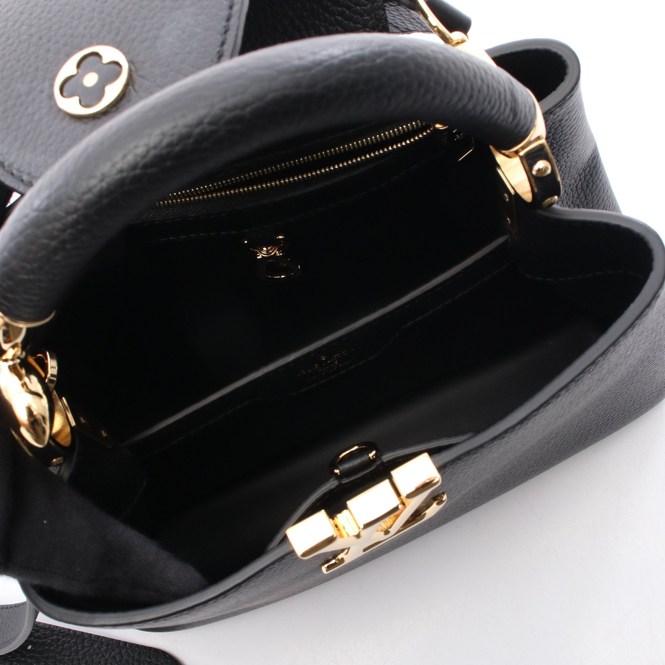 カプシーヌBB パルナセア ハンドバッグ レザー ブラック 2WAY ルイ