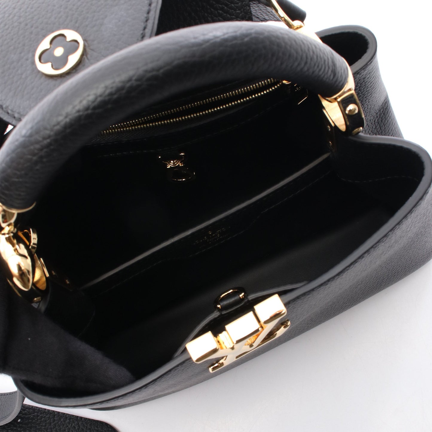 カプシーヌBB パルナセア ハンドバッグ レザー ブラック 2WAY ルイヴィトン バッグ LOUIS VUITTON