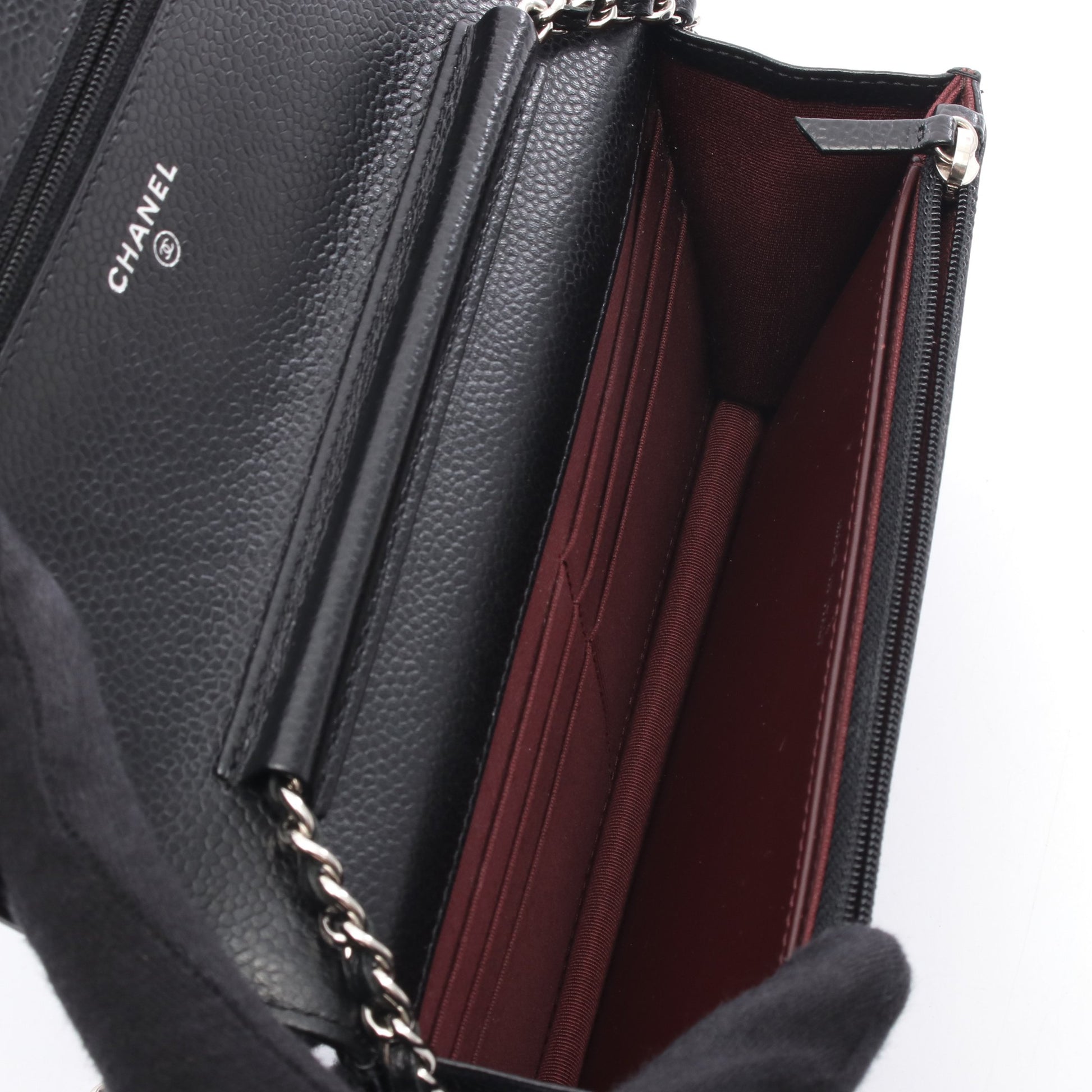 マトラッセ チェーンウォレット キャビアスキン ブラック シルバー金具 シャネル バッグ CHANEL