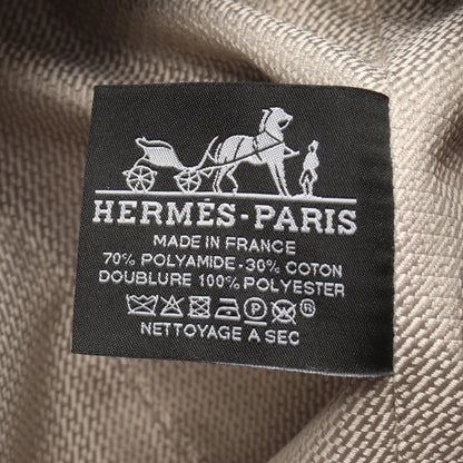 ブリッドアブラックGM ハンドバッグ キャンバス ブラック ネイビー シルバー金具 エルメス バッグ HERMES
