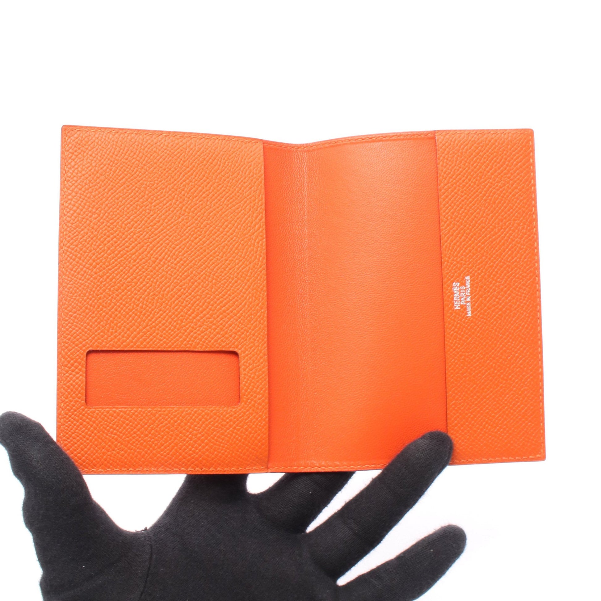 MC2 マゼラン カプシーヌ パスポートケース カードケース ヴォーエプソン オレンジ □O刻印 エルメス 財布・小物 HERMES