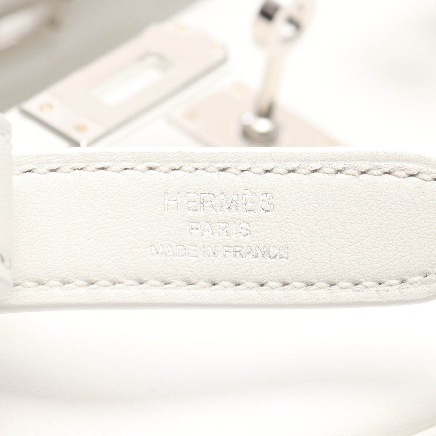 ケリームーヴ ニューホワイト ショルダーバッグ ヴォースイフト ホワイト シルバー金具 W刻印 エルメス バッグ HERMES