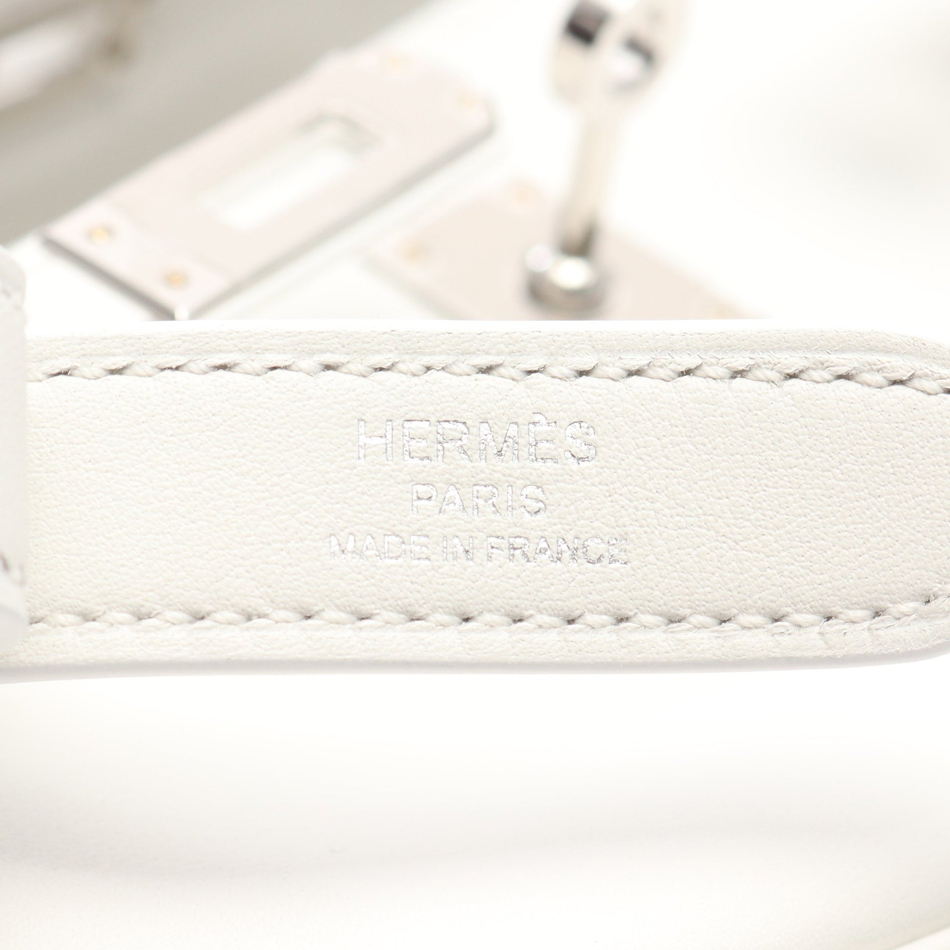 ケリームーヴ ニューホワイト ショルダーバッグ ヴォースイフト ホワイト シルバー金具 W刻印 エルメス バッグ HERMES