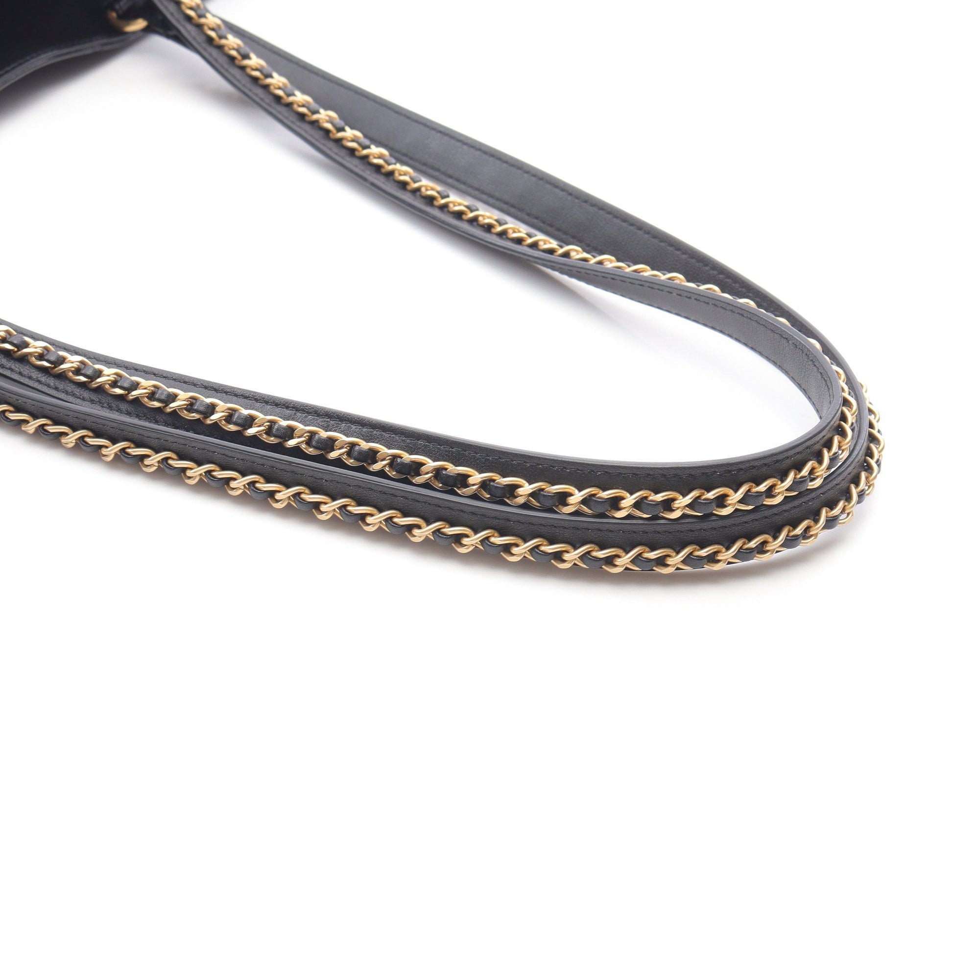 マトラッセ ショルダーバッグ トートバッグ レザー ブラック ゴールド金具 シャネル バッグ CHANEL