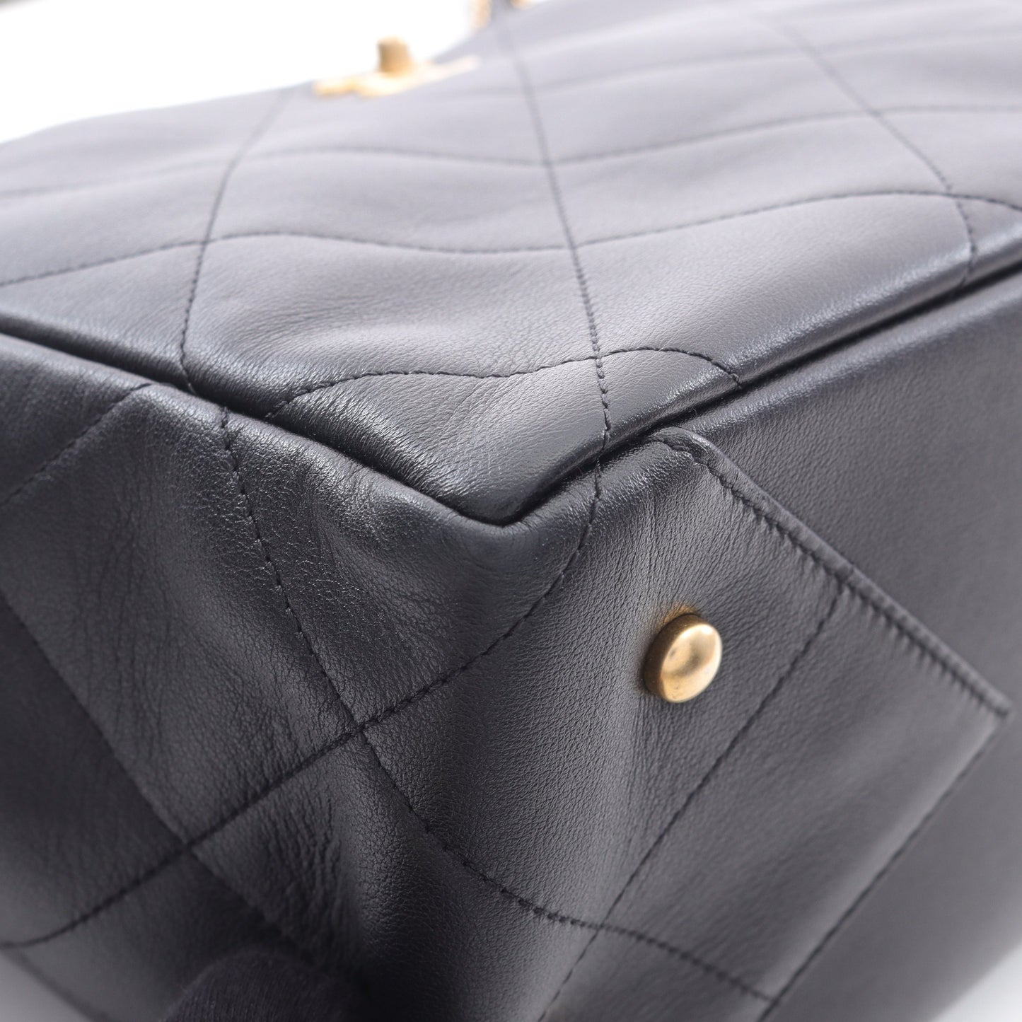 マトラッセ ショルダーバッグ トートバッグ レザー ブラック ゴールド金具 シャネル バッグ CHANEL