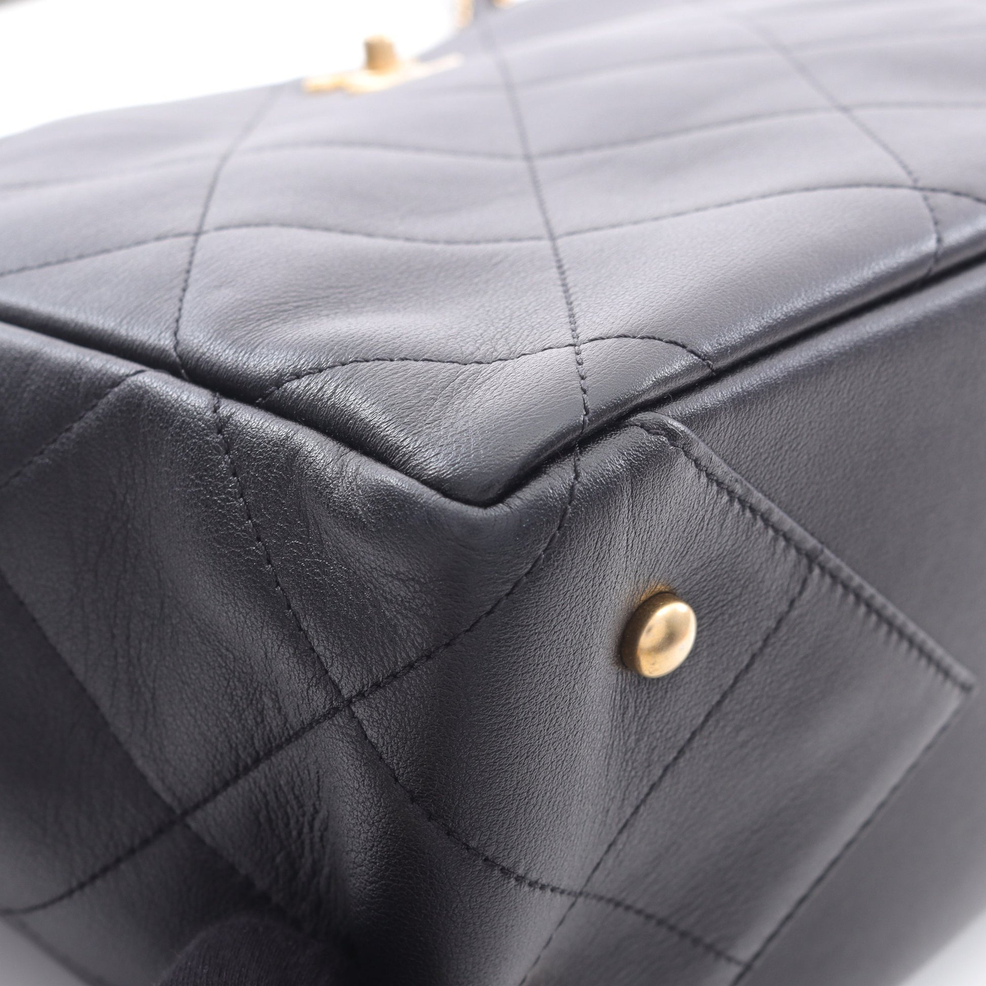 マトラッセ ショルダーバッグ トートバッグ レザー ブラック ゴールド金具 シャネル バッグ CHANEL