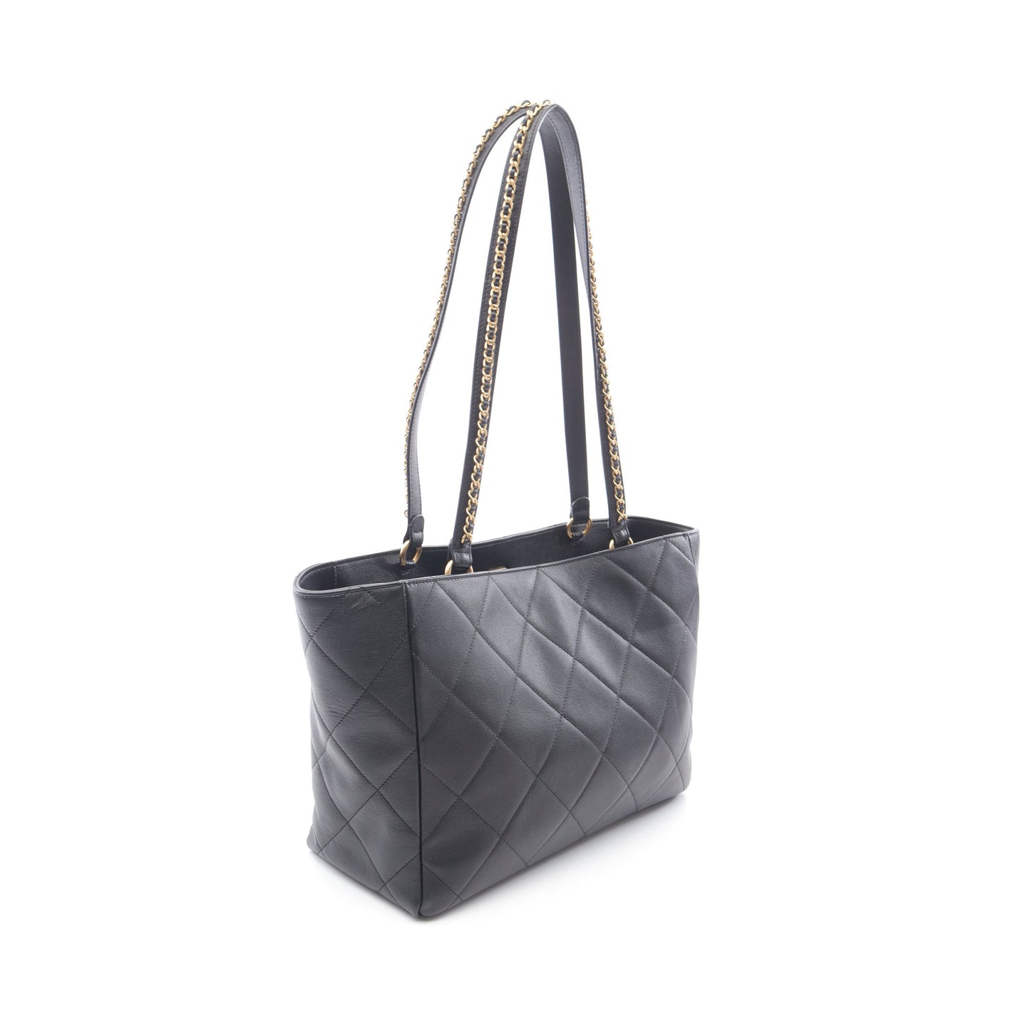 マトラッセ ショルダーバッグ トートバッグ レザー ブラック ゴールド金具 シャネル バッグ CHANEL