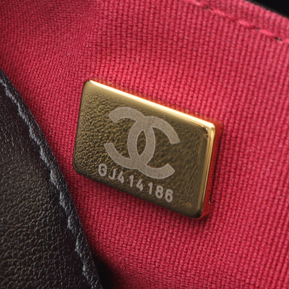 マトラッセ ショルダーバッグ トートバッグ レザー ブラック ゴールド金具 シャネル バッグ CHANEL