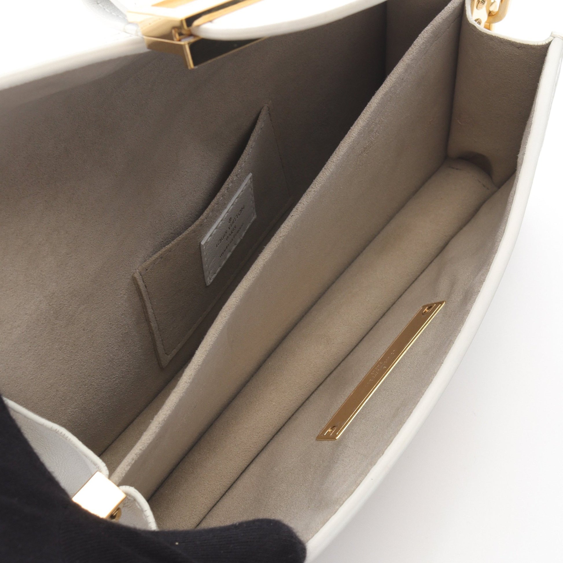 ドーフィーヌEW モノグラム チェーンショルダーバッグ レザー ホワイト 2WAY ルイヴィトン バッグ LOUIS VUITTON