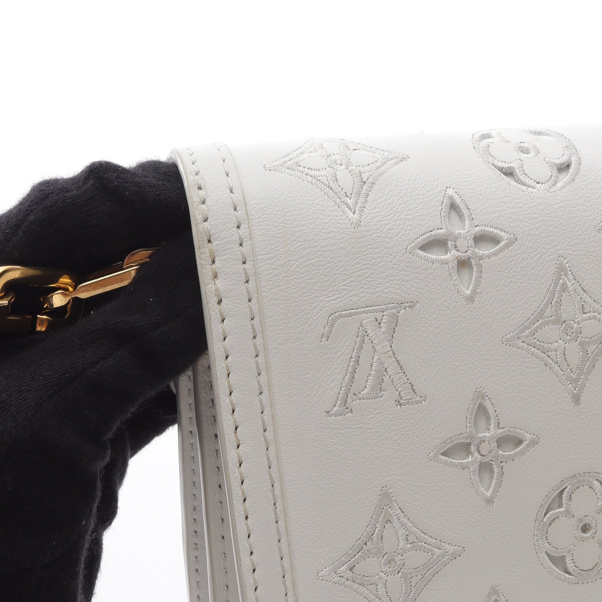 ドーフィーヌEW モノグラム チェーンショルダーバッグ レザー ホワイト 2WAY ルイヴィトン バッグ LOUIS VUITTON