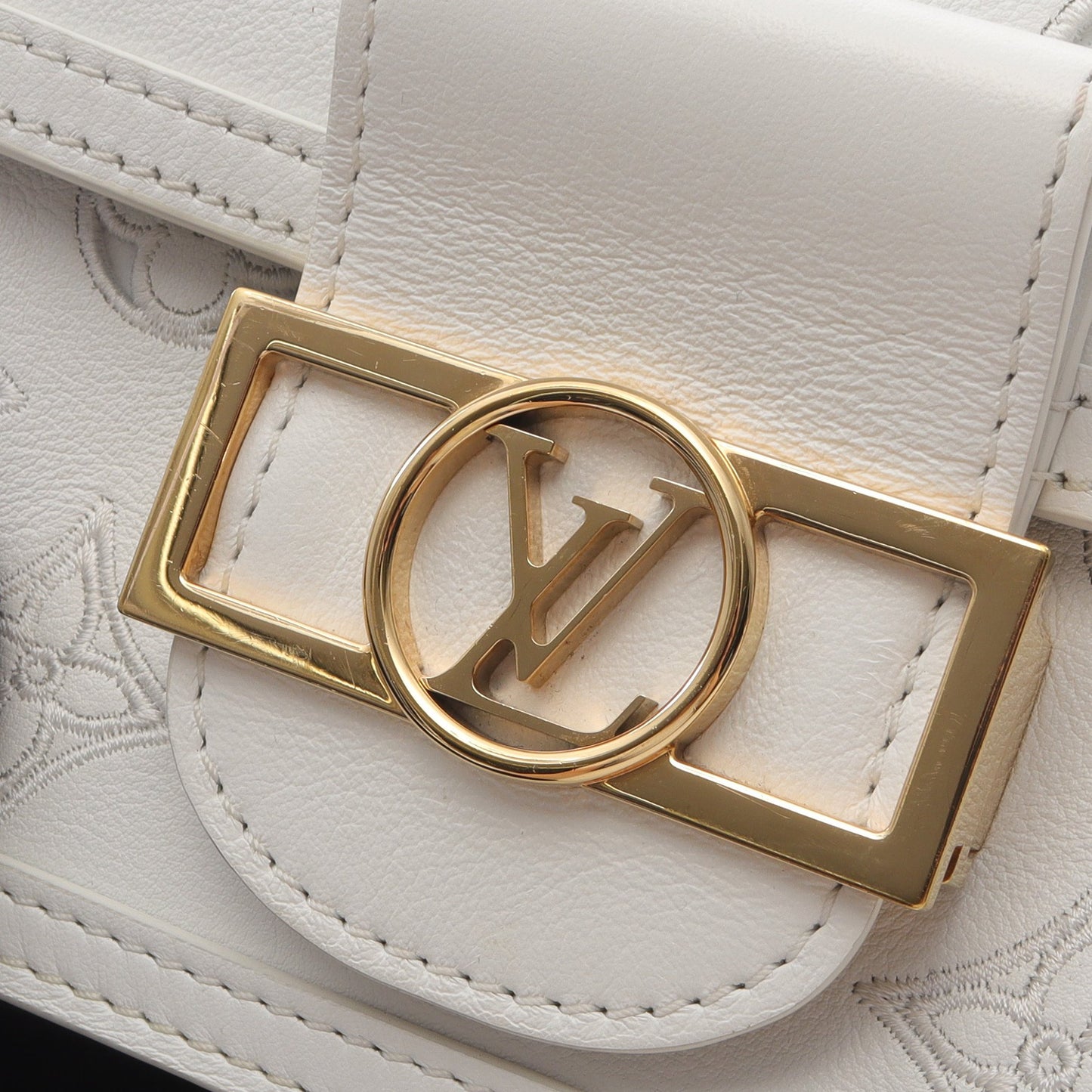 ドーフィーヌEW モノグラム チェーンショルダーバッグ レザー ホワイト 2WAY ルイヴィトン バッグ LOUIS VUITTON