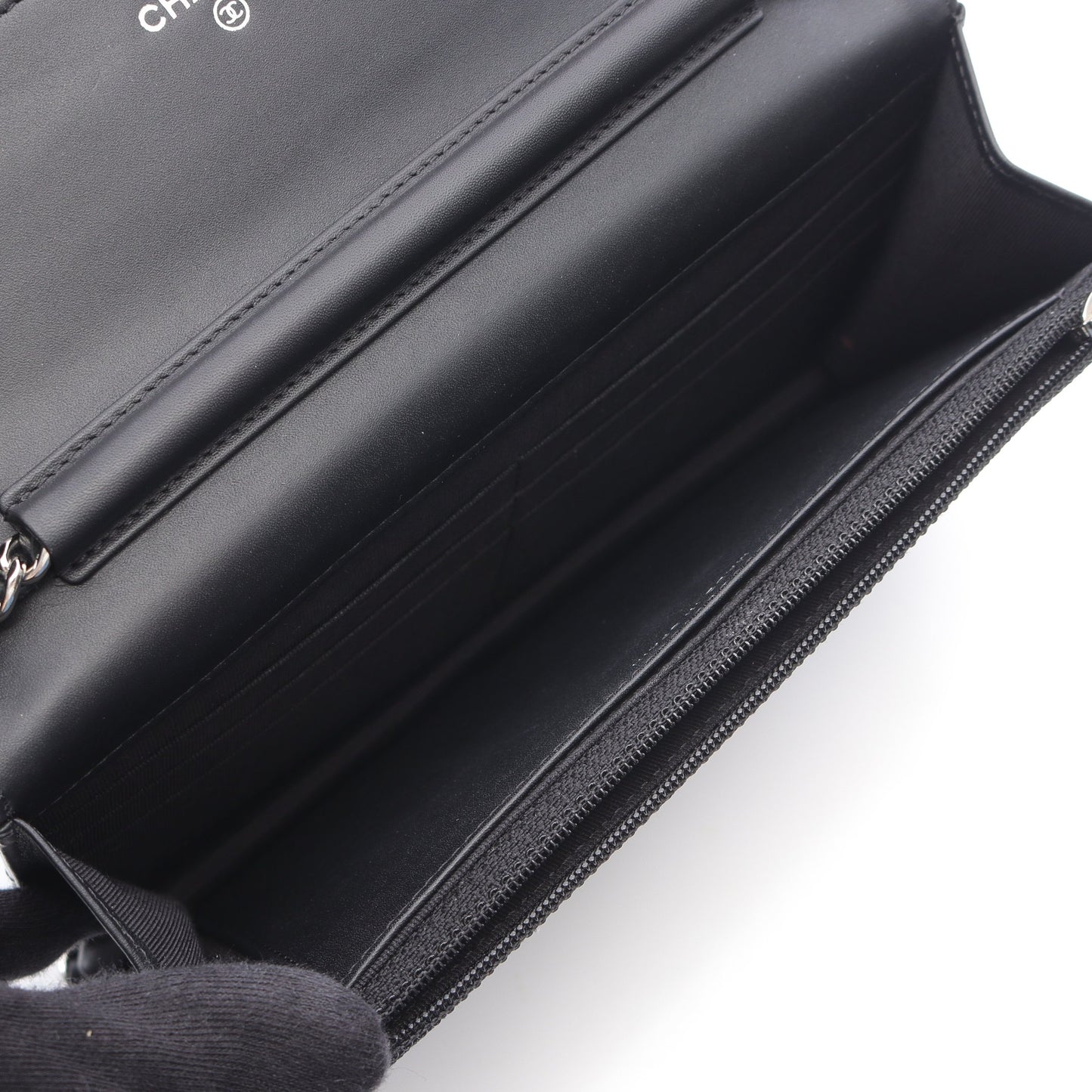 マトラッセ チェーンウォレット エナメルレザー ブラック シルバー金具 シャネル バッグ CHANEL