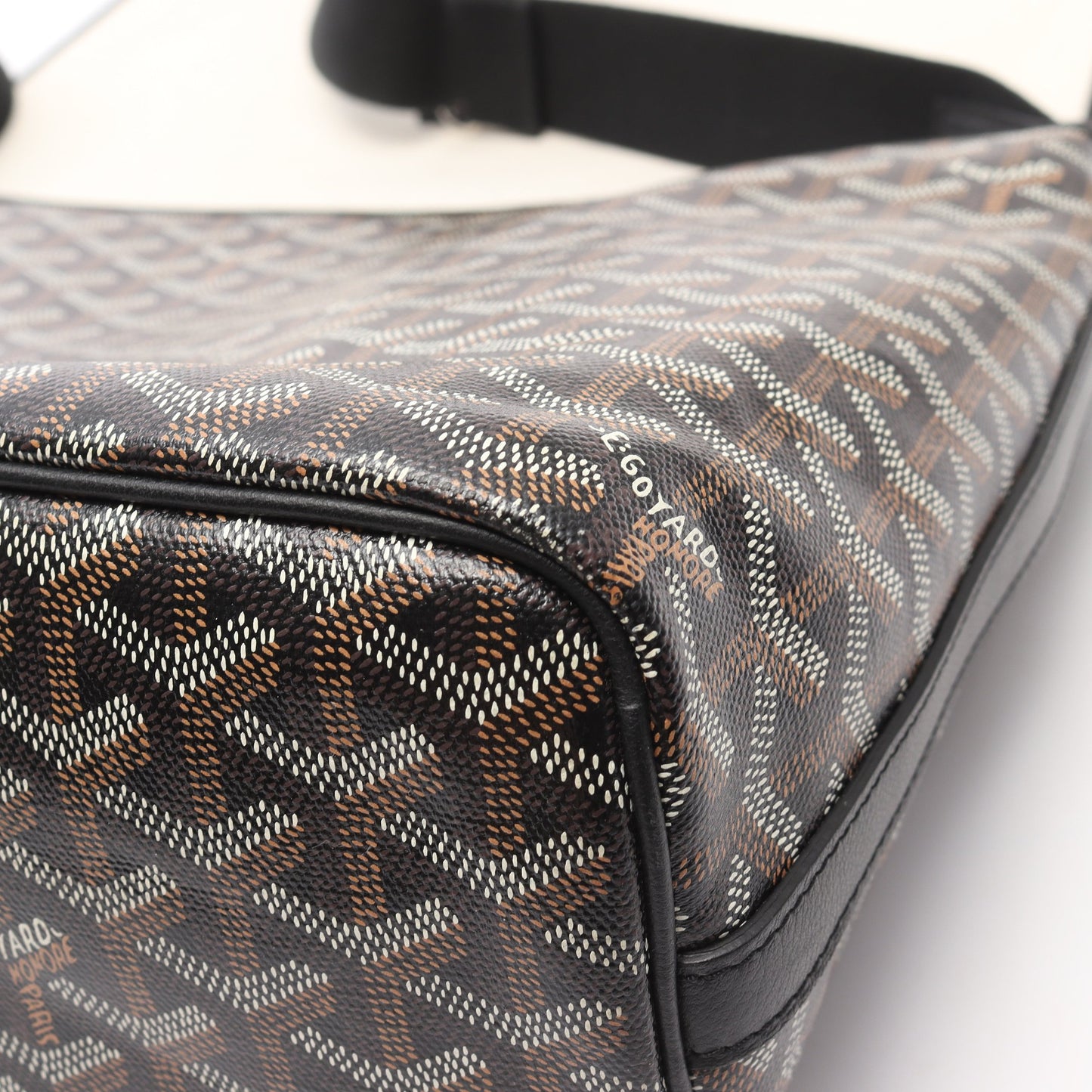 カペシアンMM ショルダーバッグ コーティングキャンバス レザー ブラック マルチカラー ゴヤール バッグ GOYARD