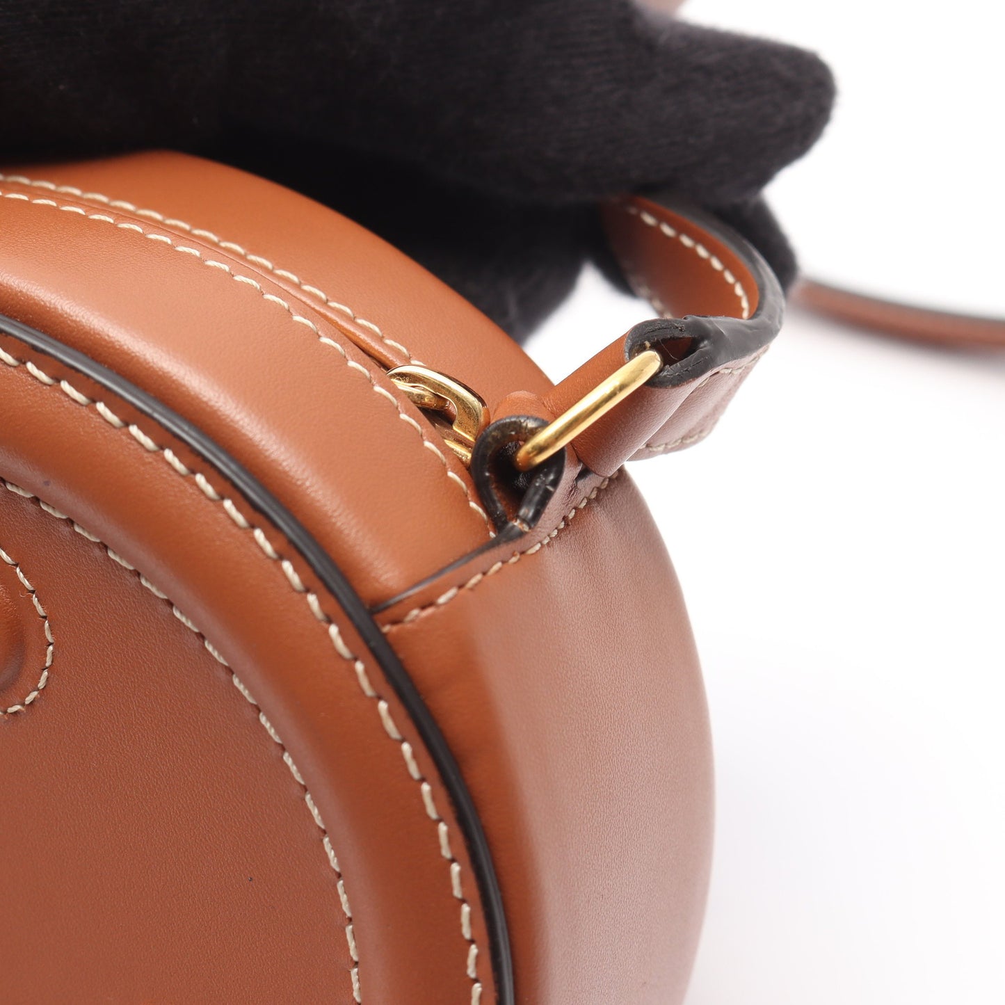 オーバルパース キュイル トリオンフ ショルダーバッグ レザー ブラウン セリーヌ バッグ CELINE