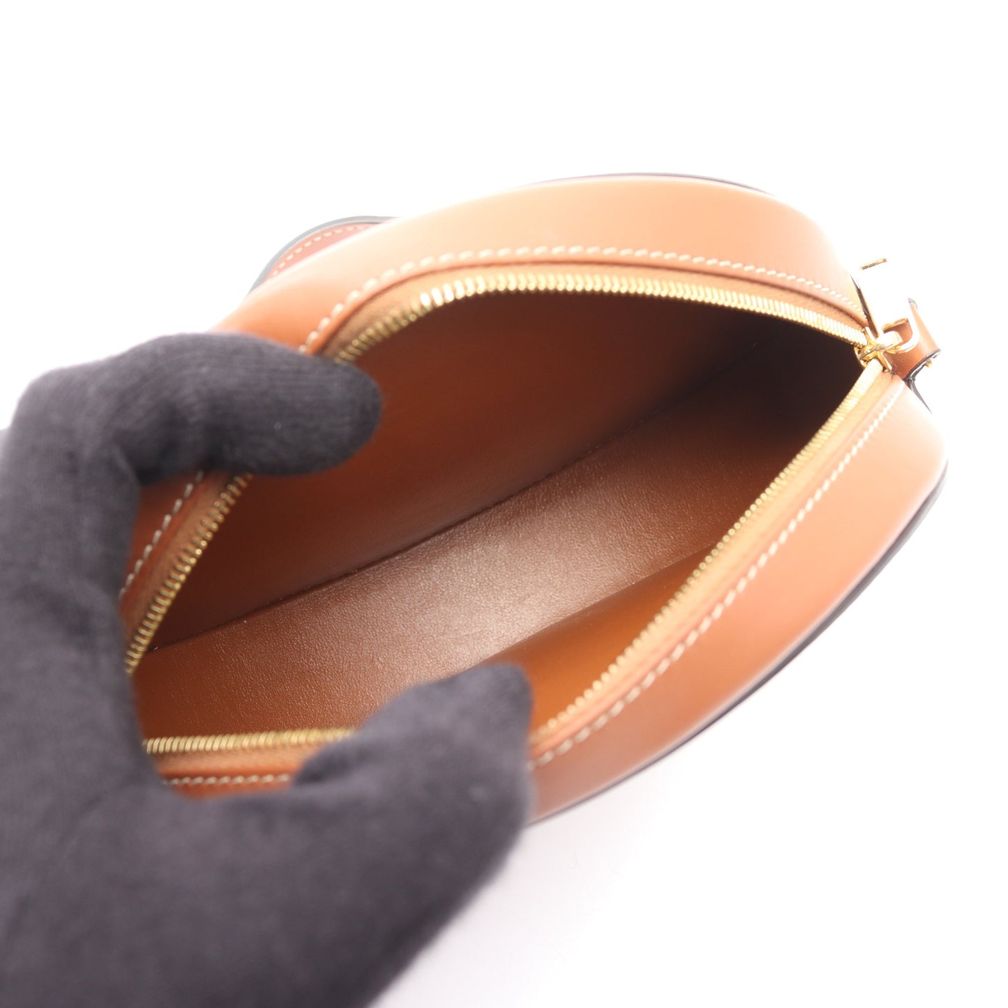 オーバルパース キュイル トリオンフ ショルダーバッグ レザー ブラウン セリーヌ バッグ CELINE