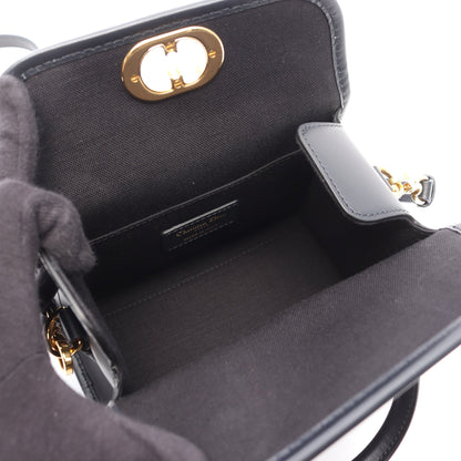 オブリーク ミニボストンバッグ キャンバス レザー ベージュ ネイビー 2WAY クリスチャンディオール バッグ Christian Dior