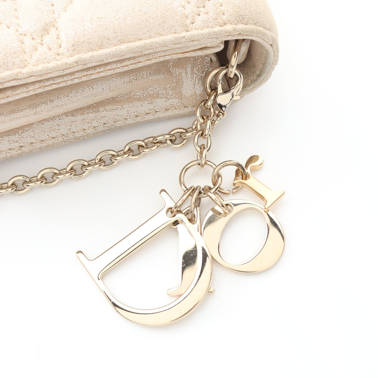 カナージュ チェーンショルダーバッグ ファブリック ベージュ クリスチャンディオール バッグ Christian Dior