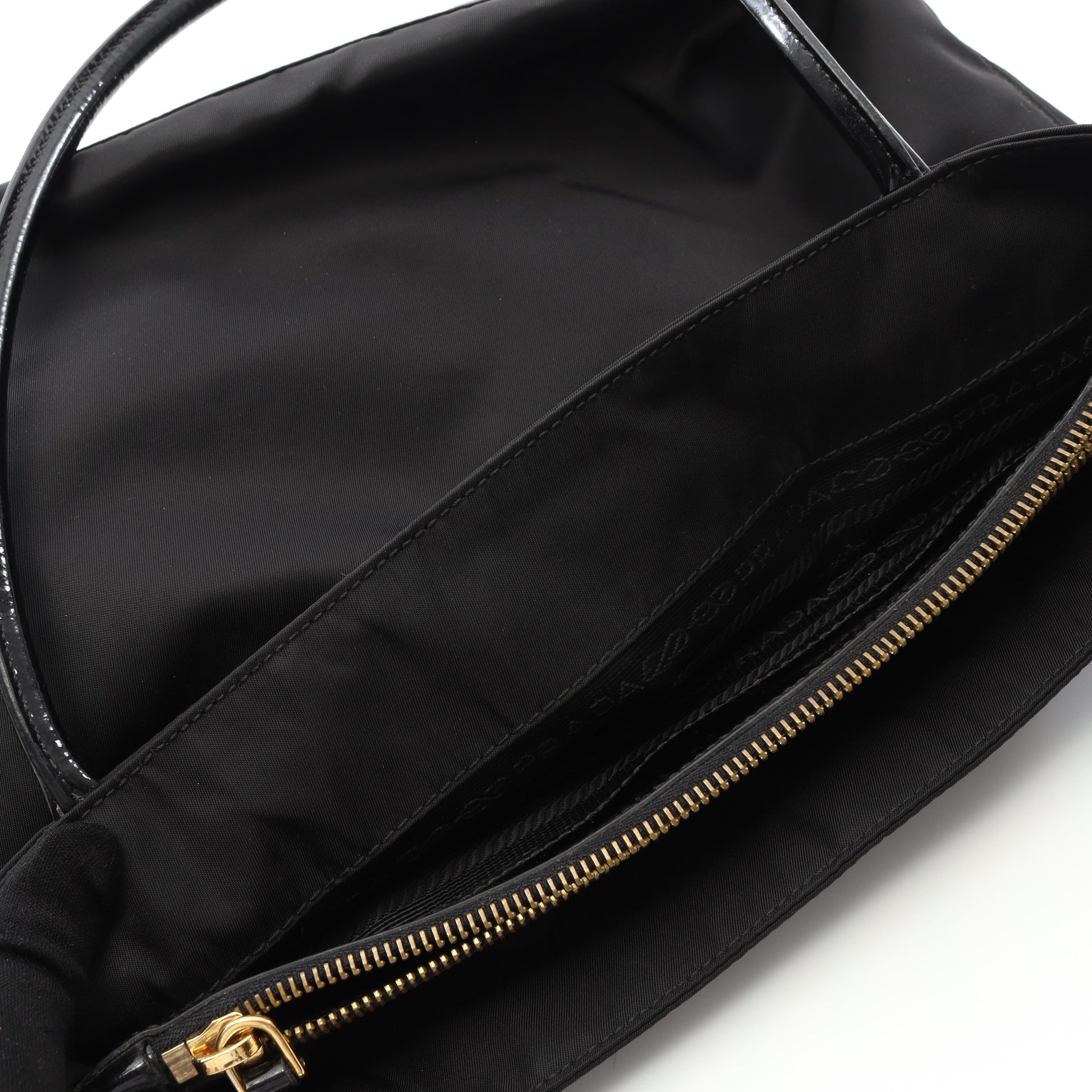 TESSUTO CITY ハンドバッグ トートバッグ ナイロン レザー ブラック プラダ バッグ PRADA