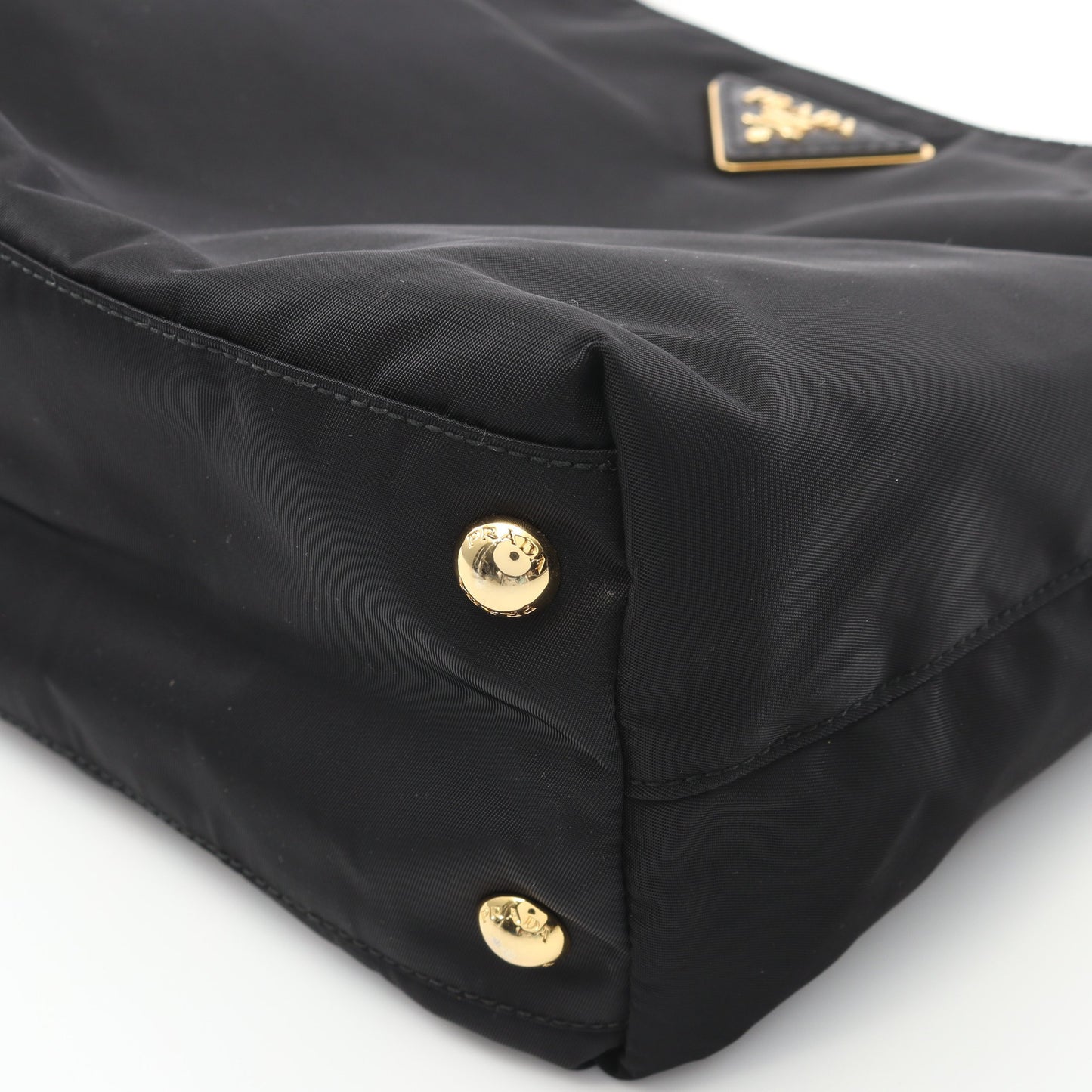 TESSUTO CITY ハンドバッグ トートバッグ ナイロン レザー ブラック プラダ バッグ PRADA