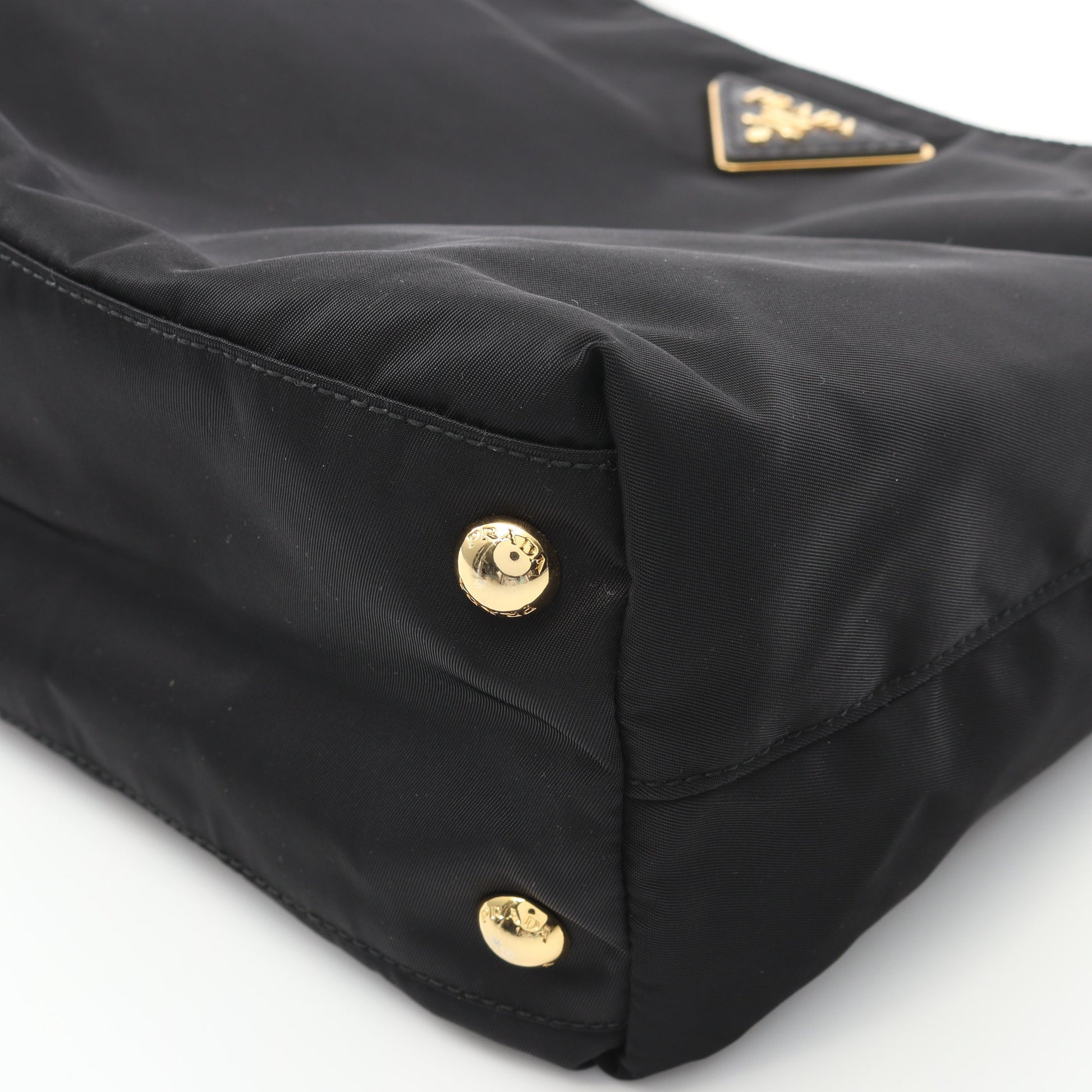 TESSUTO CITY ハンドバッグ トートバッグ ナイロン レザー ブラック プラダ バッグ PRADA