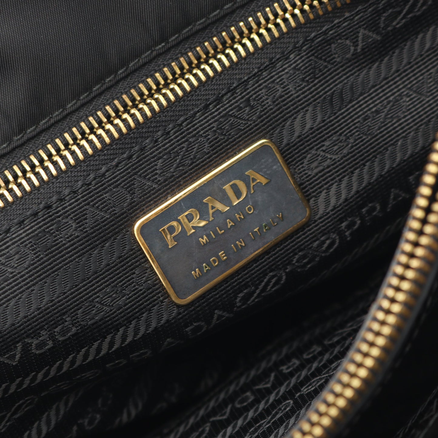 TESSUTO CITY ハンドバッグ トートバッグ ナイロン レザー ブラック プラダ バッグ PRADA