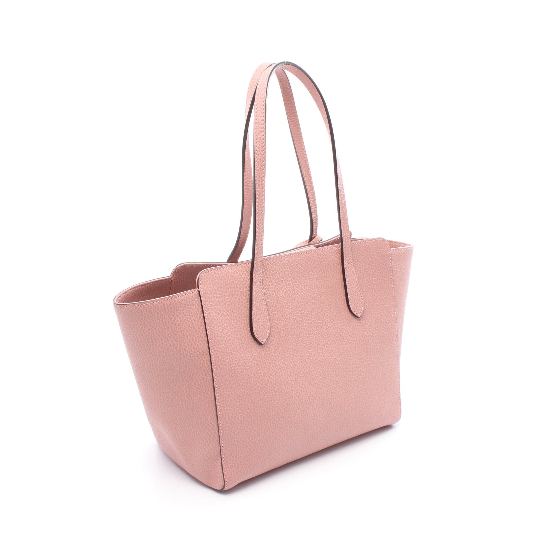 正規品 GUCCI グッチ トートバッグ スウィング レザー ブラウン ピンク  