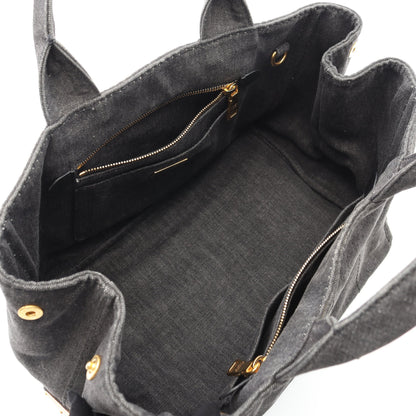 CANAPA カナパ ハンドバッグ デニム ダークグレー プラダ バッグ PRADA