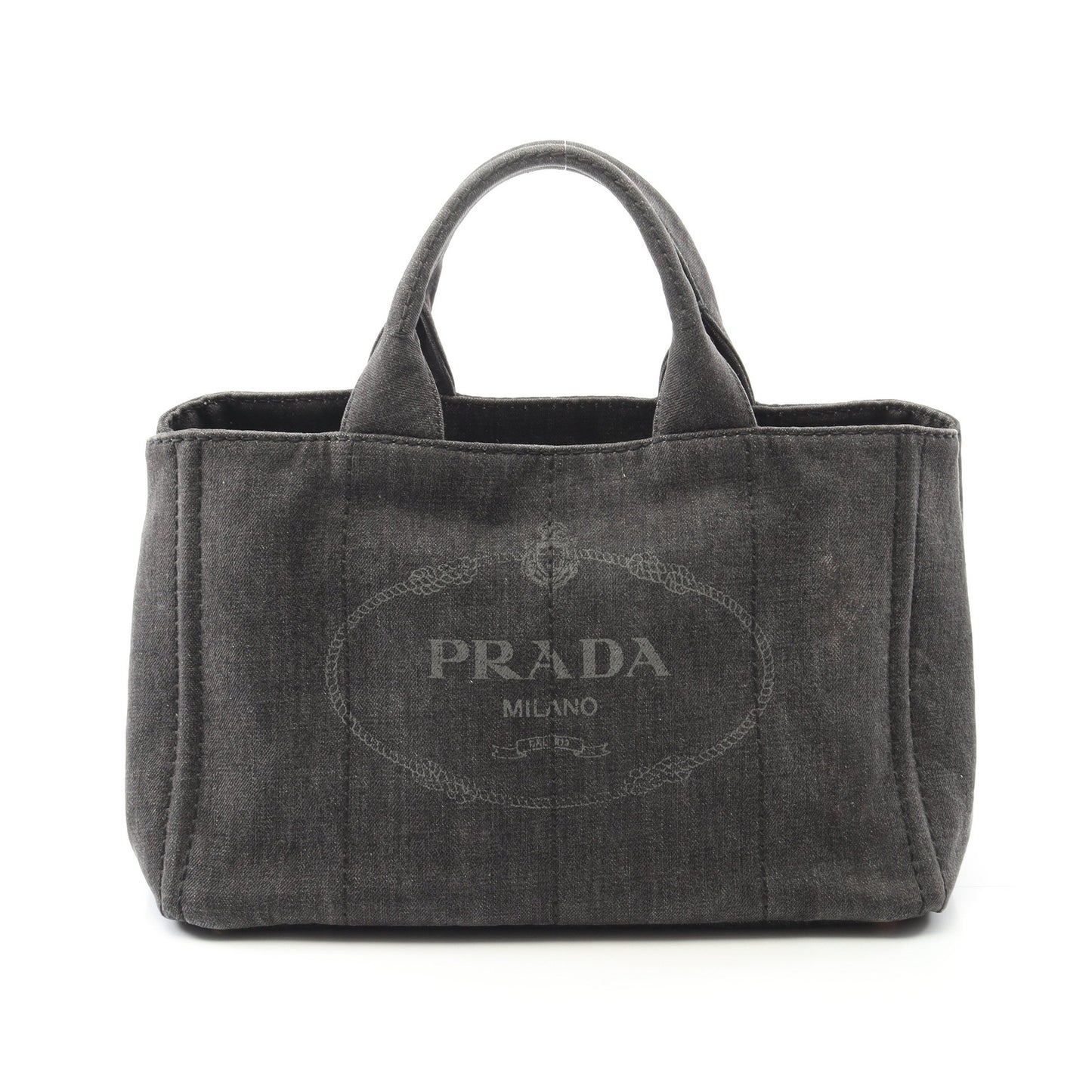 CANAPA カナパ ハンドバッグ デニム ダークグレー プラダ バッグ PRADA