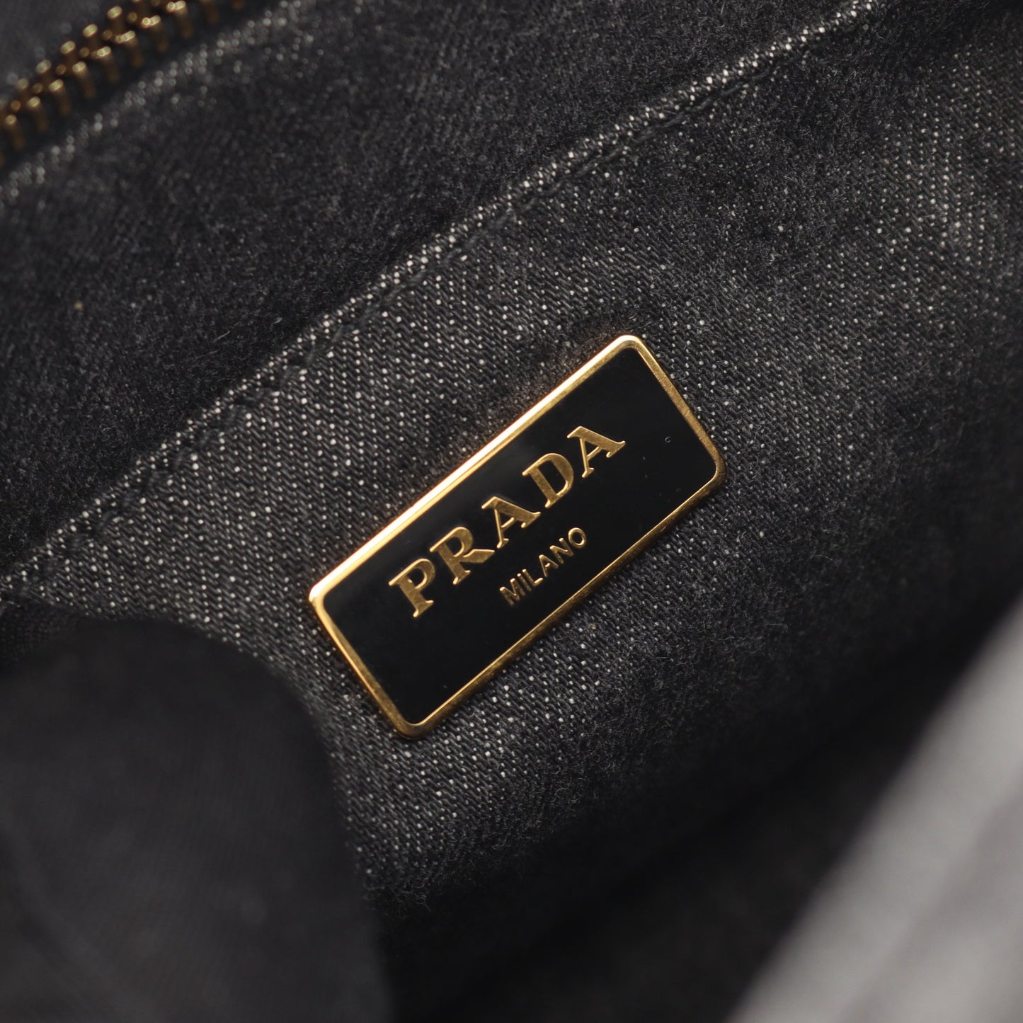 CANAPA カナパ ハンドバッグ デニム ダークグレー プラダ バッグ PRADA