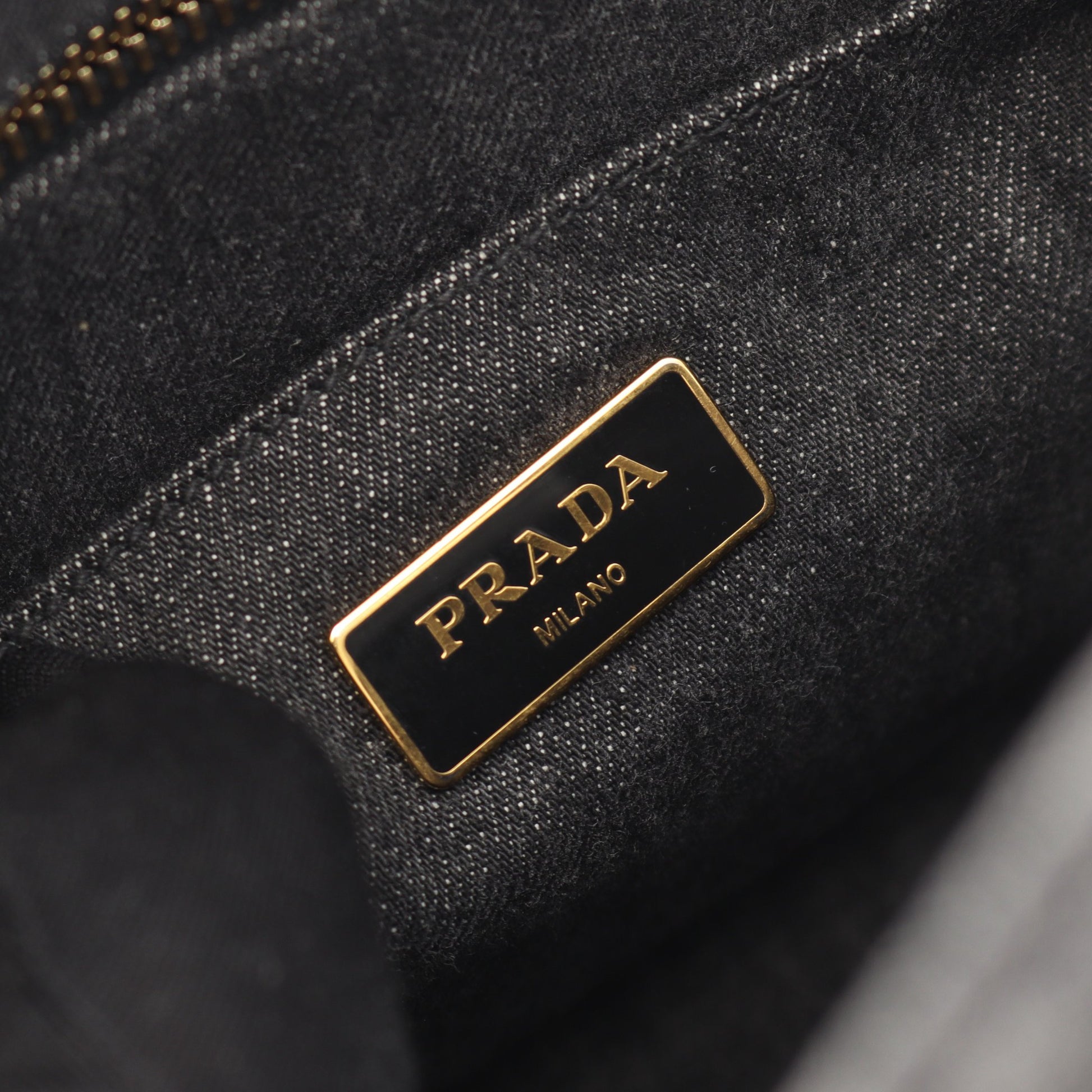 CANAPA カナパ ハンドバッグ デニム ダークグレー プラダ バッグ PRADA
