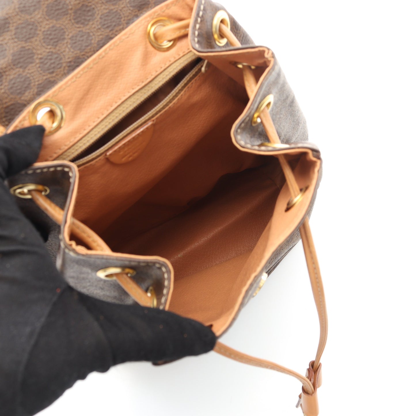 マカダム リュックサック PVC レザー ブラウン ライトブラウン セリーヌ バッグ CELINE