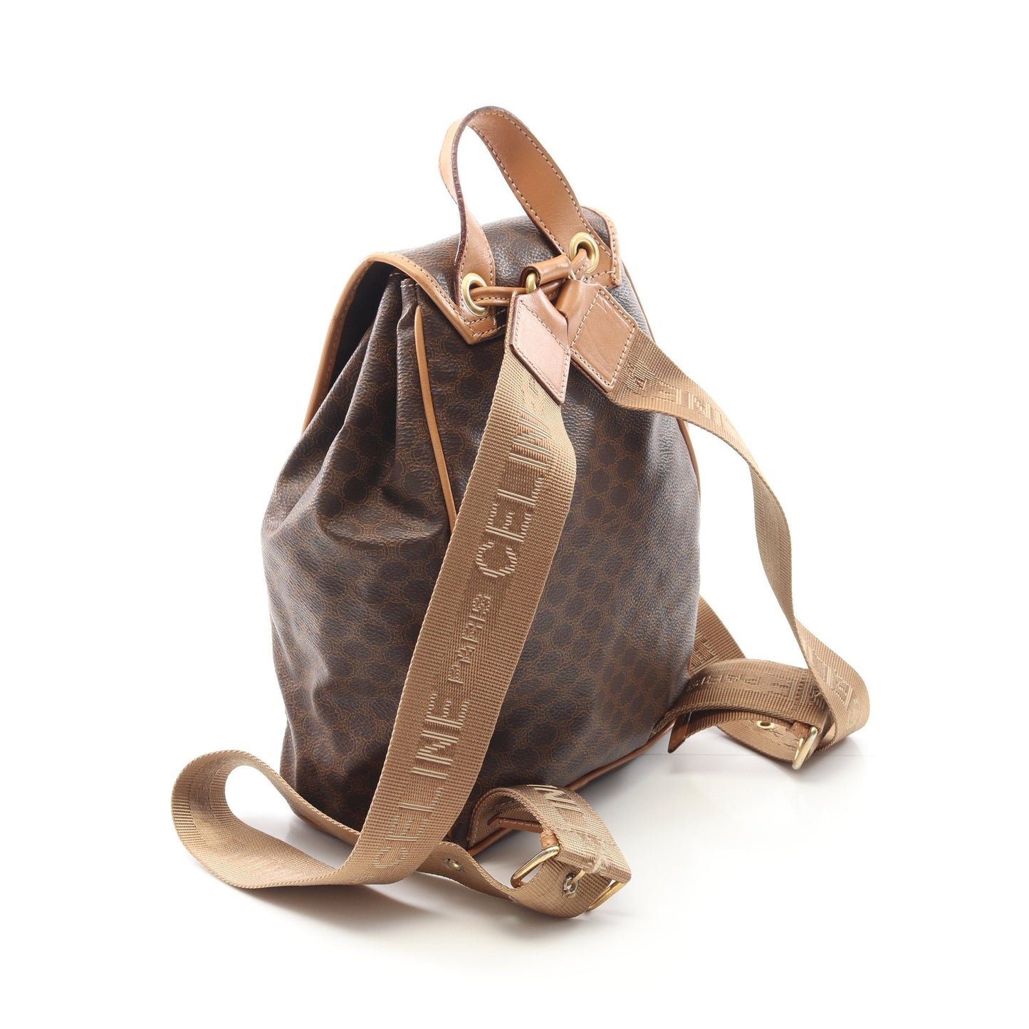 マカダム リュックサック PVC レザー ブラウン ライトブラウン セリーヌ バッグ CELINE