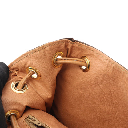 マカダム リュックサック PVC レザー ブラウン ライトブラウン セリーヌ バッグ CELINE