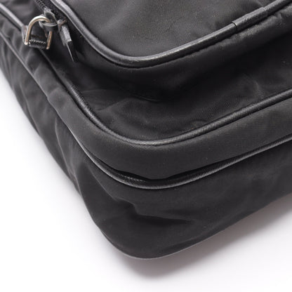 Re-Nylon ショルダーバッグ ナイロン サフィアーノレザー ブラック プラダ バッグ PRADA