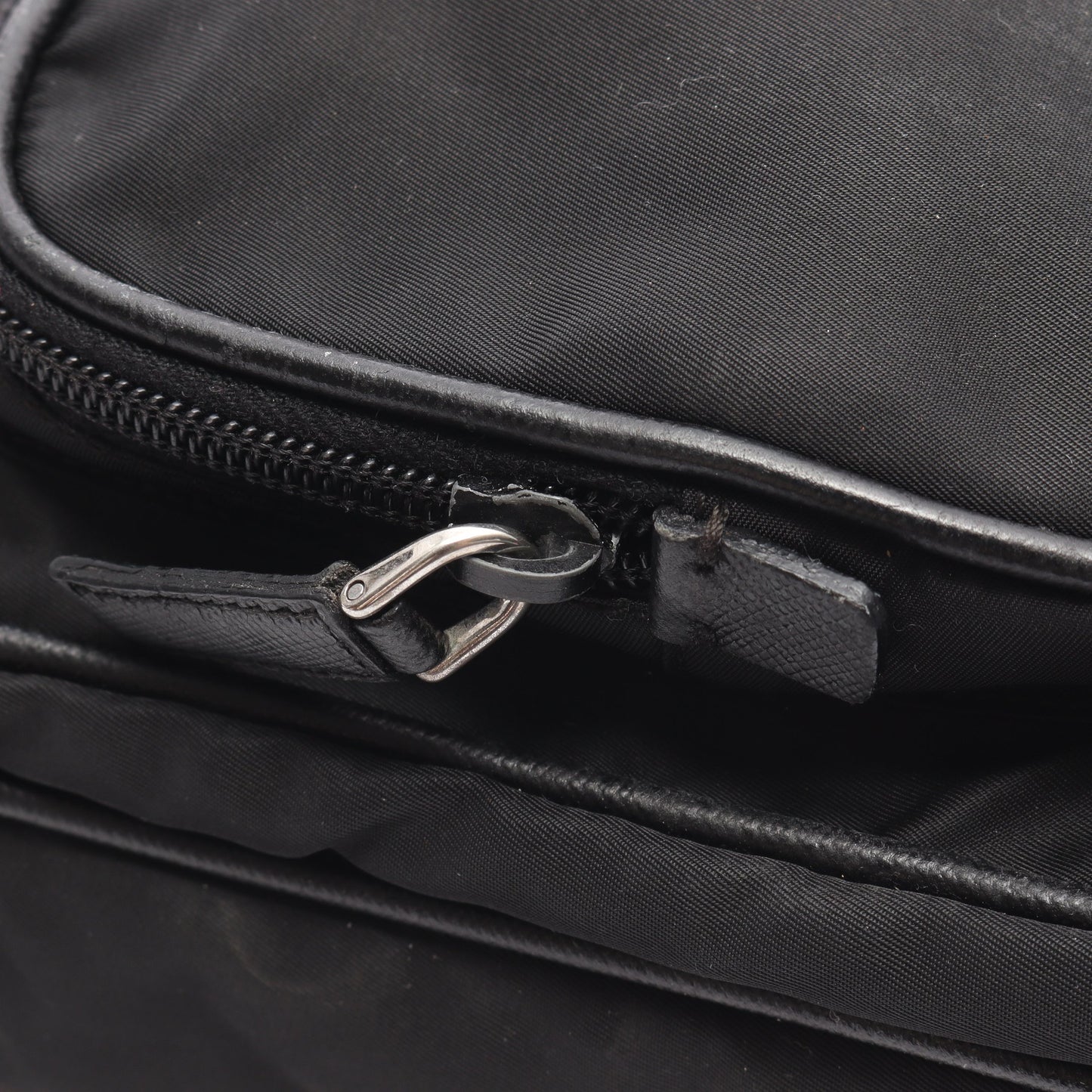 Re-Nylon ショルダーバッグ ナイロン サフィアーノレザー ブラック プラダ バッグ PRADA