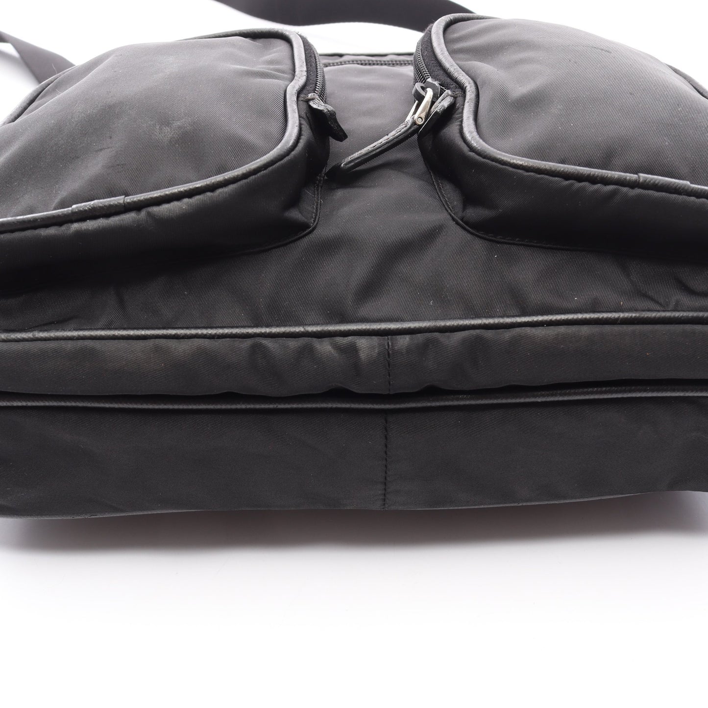 Re-Nylon ショルダーバッグ ナイロン サフィアーノレザー ブラック プラダ バッグ PRADA