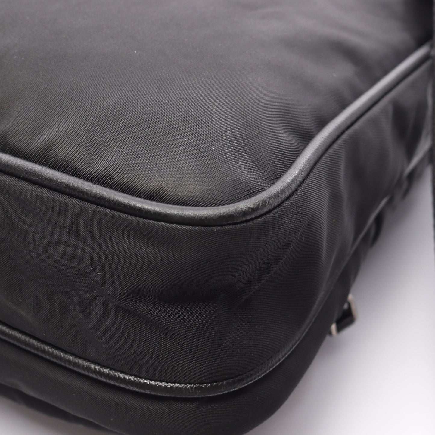 Re-Nylon ショルダーバッグ ナイロン サフィアーノレザー ブラック プラダ バッグ PRADA