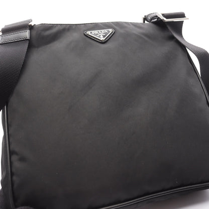Re-Nylon ショルダーバッグ ナイロン サフィアーノレザー ブラック プラダ バッグ PRADA