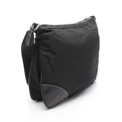 TESSUTO LIGHT ショルダーバッグ ナイロン レザー ブラック プラダ バッグ PRADA