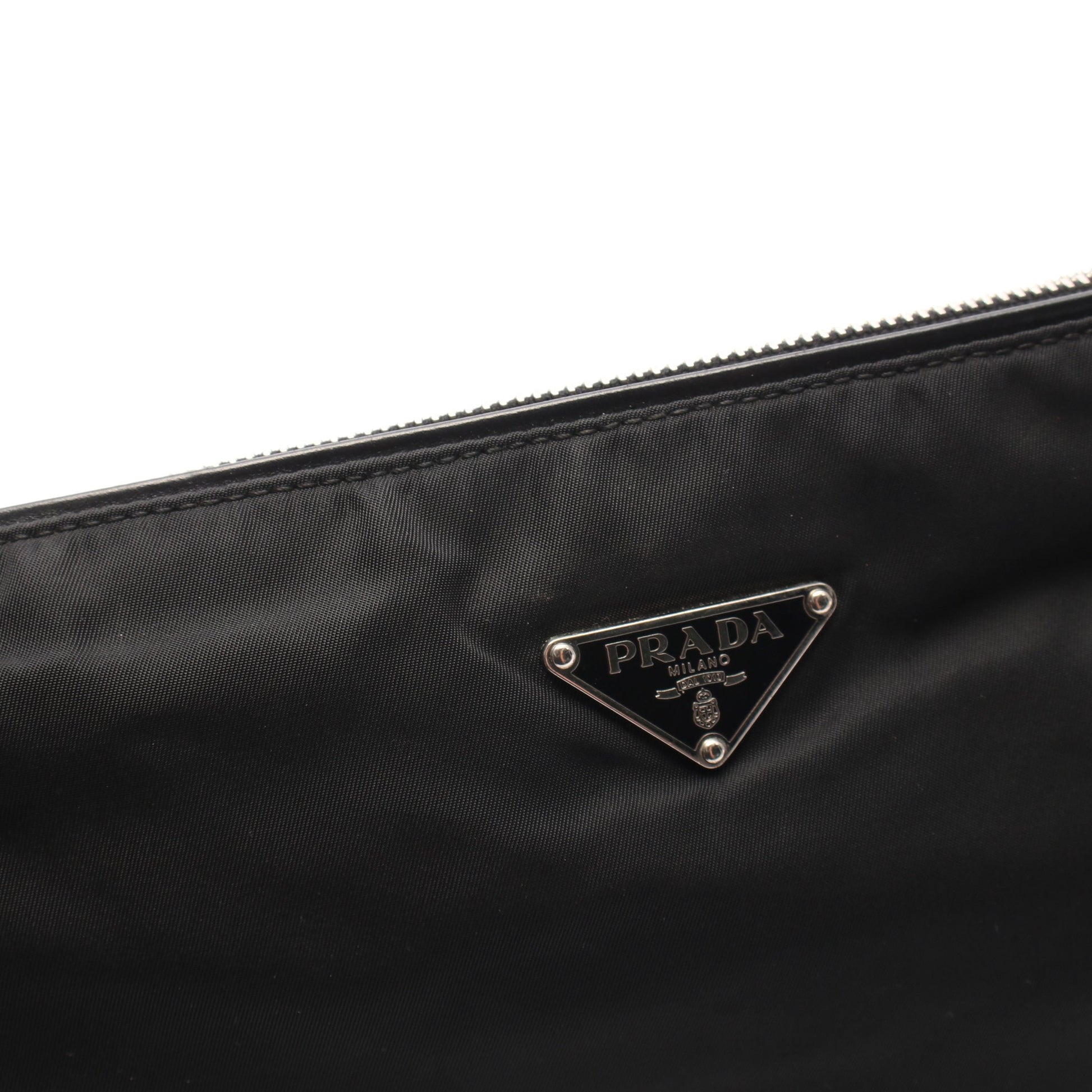 TESSUTO LIGHT ショルダーバッグ ナイロン レザー ブラック プラダ バッグ PRADA